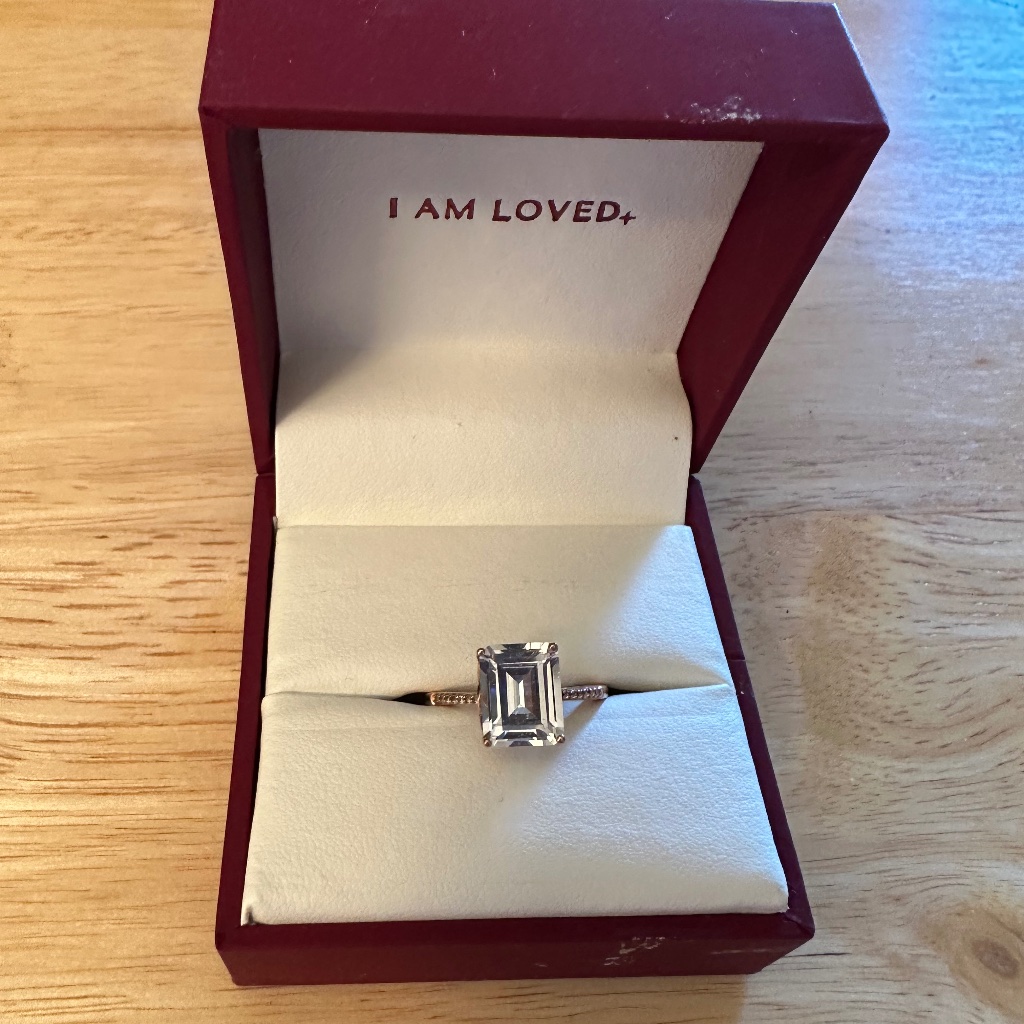 Rose Gold Lab Created Diamond Ring Rose Gold Lab Created Diamond Ring